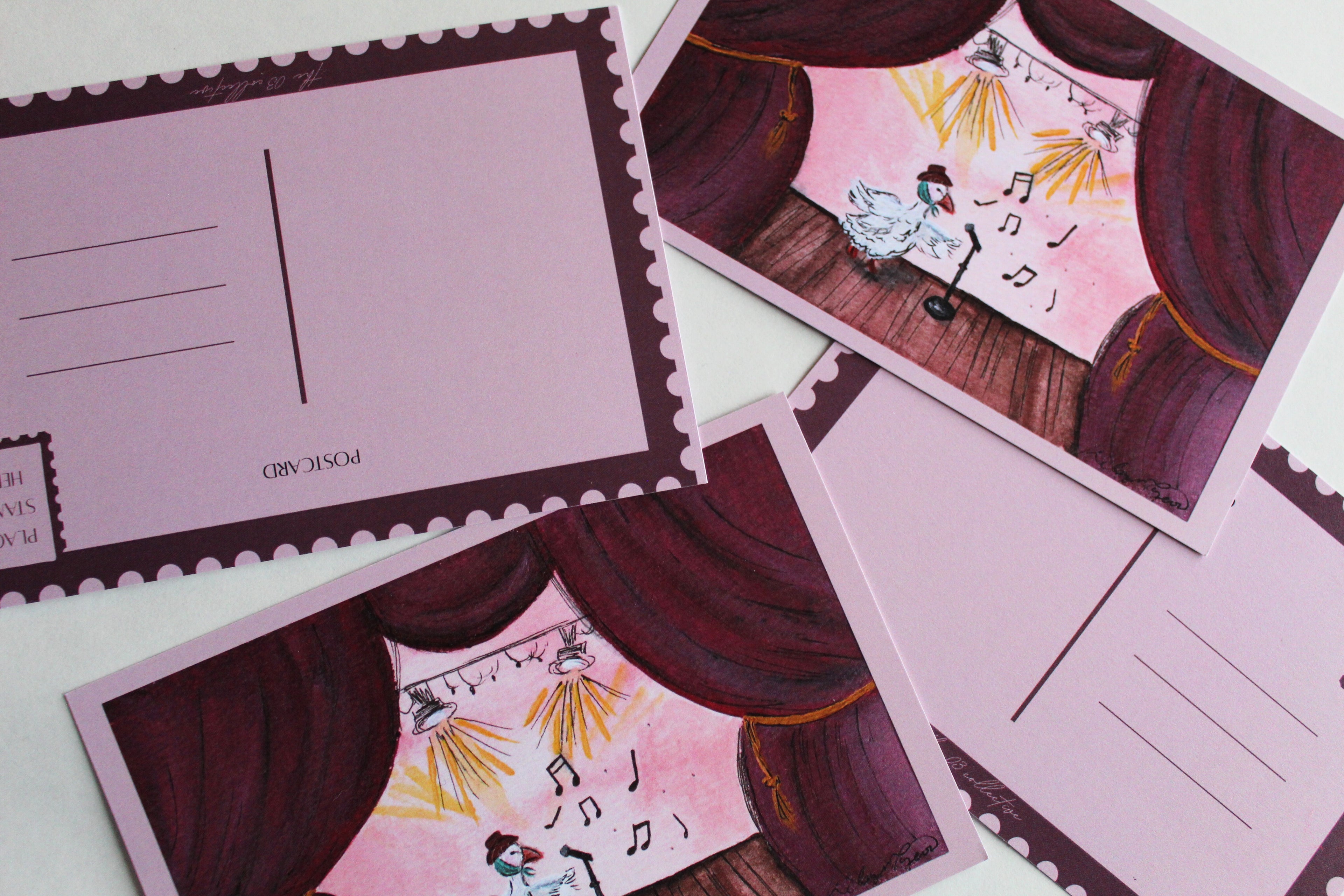 Collage of the "Grammy Award Winning Duck Postcard."