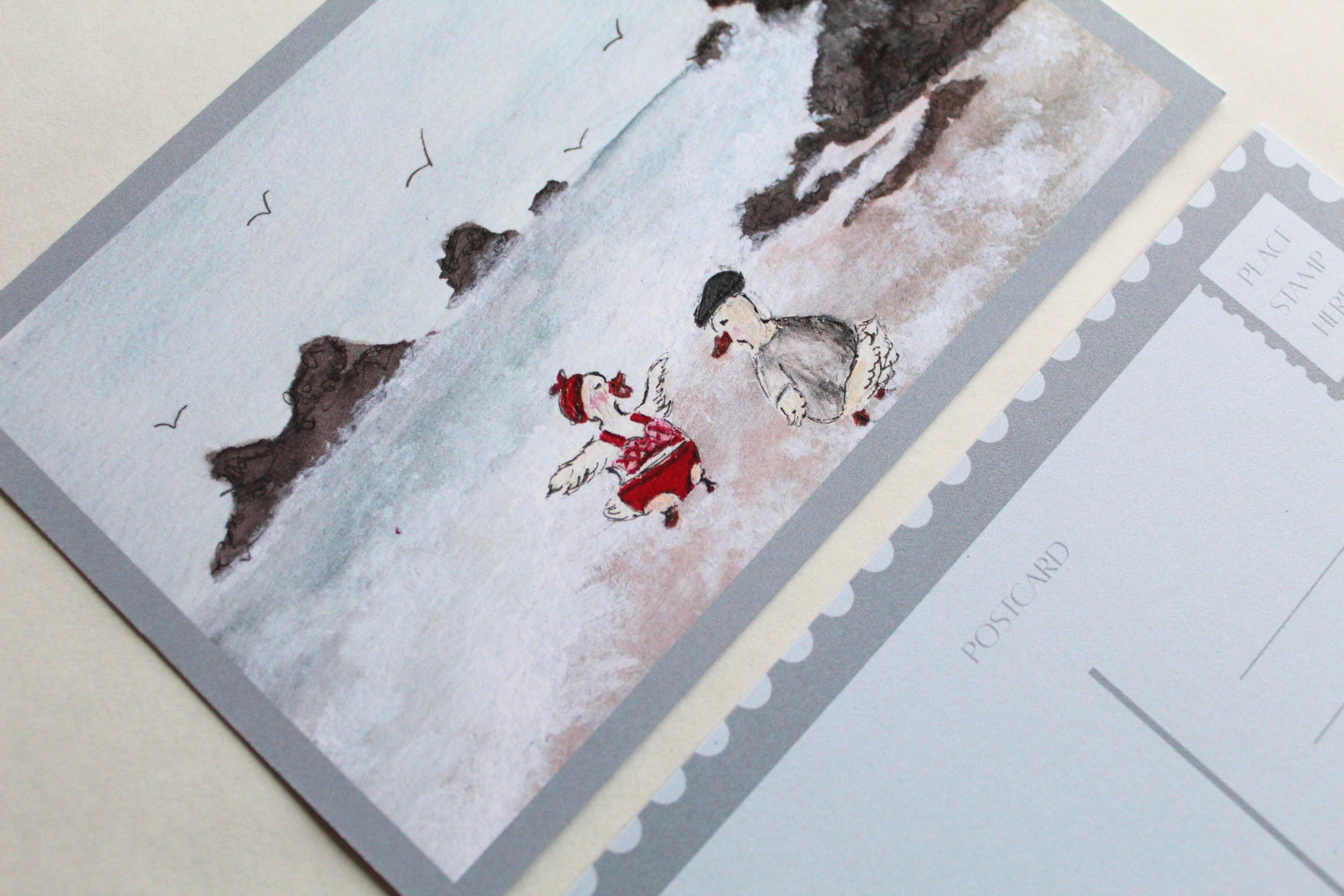 Close up of the "If You're a Bird..." Postcard. 